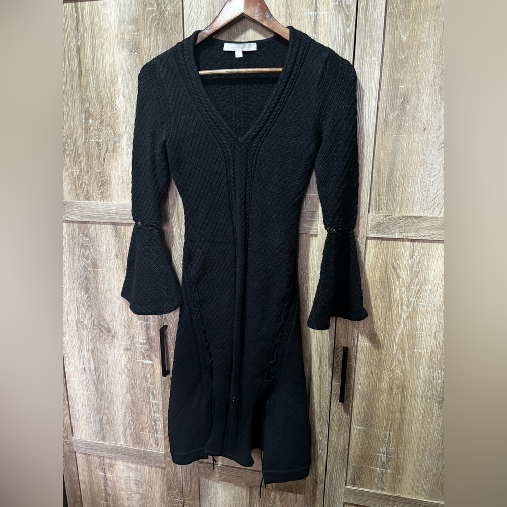 Jonathan Simkhai Knit Dress Women XS Flare Sleeve Whimsy Boho Goth Luxury ($778)